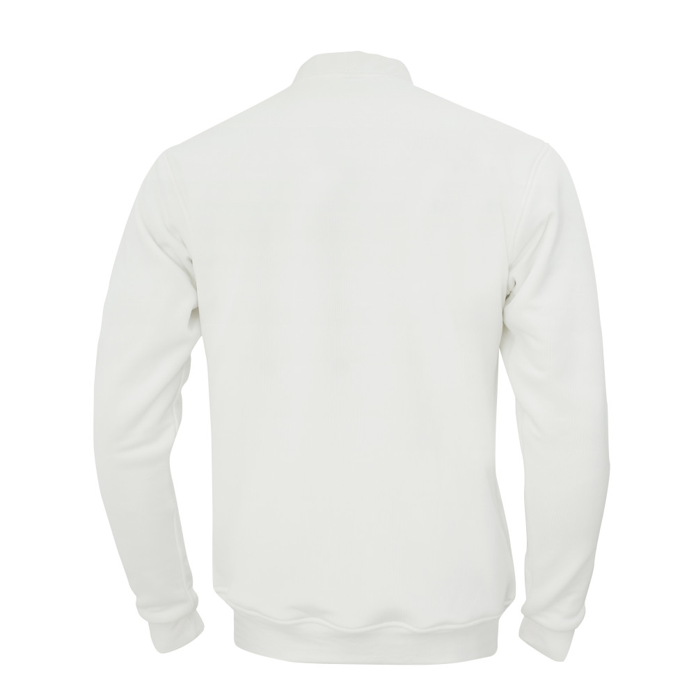 Whitedot Off White Zip Up Full Sleeves Cricket Jumper